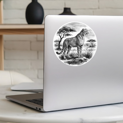 Gepard in der Wildnis Aufkleber Bunt - Ansicht 5