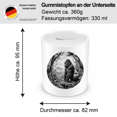 Spardose mit dem Motiv Gorilla in der Wildnis - Ansicht 2