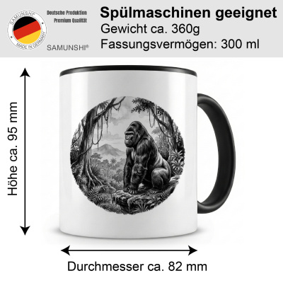 Tasse mit dem Motiv Gorilla in der Wildnis - Ansicht 2
