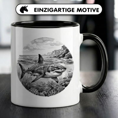 Tasse mit dem Motiv Hai in der Wildnis - Ansicht 3
