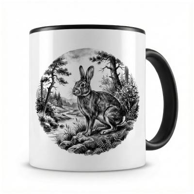 Tasse mit dem Motiv Hase in der Wildnis