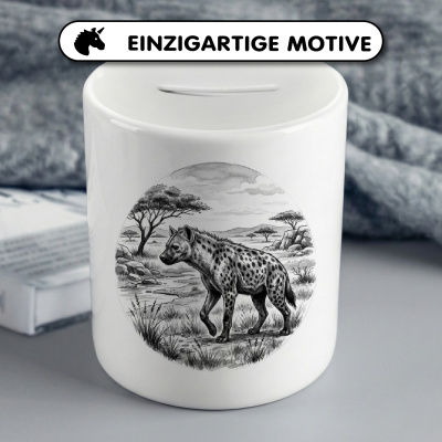 Spardose mit dem Motiv Hy�ne in der Wildnis - Ansicht 3