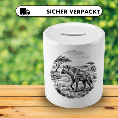 Spardose mit dem Motiv Hy�ne in der Wildnis - Ansicht 4