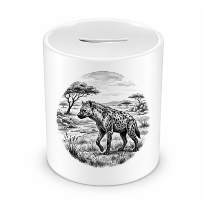 Spardose mit dem Motiv Hy�ne in der Wildnis