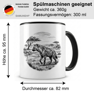 Tasse mit dem Motiv Hy�ne in der Wildnis - Ansicht 2