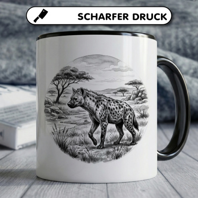 Tasse mit dem Motiv Hy�ne in der Wildnis - Ansicht 5