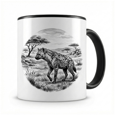 Tasse mit dem Motiv Hy�ne in der Wildnis