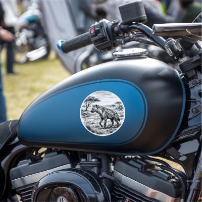 Hy�ne in der Wildnis Aufkleber Bunt - Ansicht 8