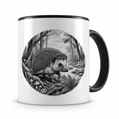 Tasse mit dem Motiv Igel in der Wildnis