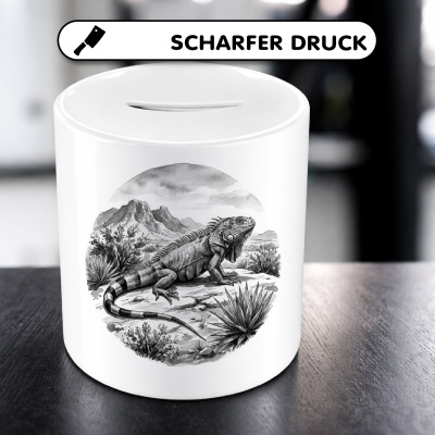 Spardose mit dem Motiv Leguan in der Wildnis - Ansicht 5