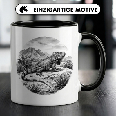 Tasse mit dem Motiv Leguan in der Wildnis - Ansicht 3