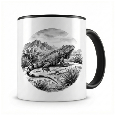 Tasse mit dem Motiv Leguan in der Wildnis