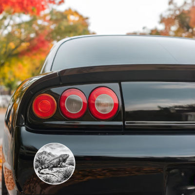 Leguan in der Wildnis Aufkleber Bunt - Ansicht 3