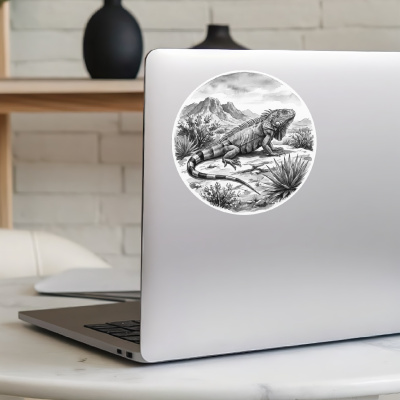 Leguan in der Wildnis Aufkleber Bunt - Ansicht 5