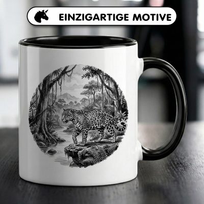 Tasse mit dem Motiv Jaguar in der Wildnis - Ansicht 3
