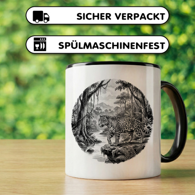 Tasse mit dem Motiv Jaguar in der Wildnis - Ansicht 4