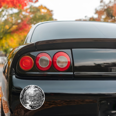 Jaguar in der Wildnis Aufkleber Bunt - Ansicht 3