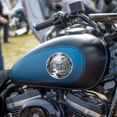 Jaguar in der Wildnis Aufkleber Bunt - Ansicht 8