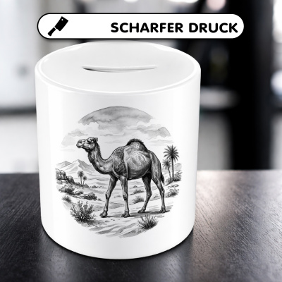 Spardose mit dem Motiv Kamel in der Wildnis - Ansicht 5