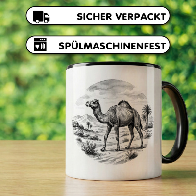 Tasse mit dem Motiv Kamel in der Wildnis - Ansicht 4