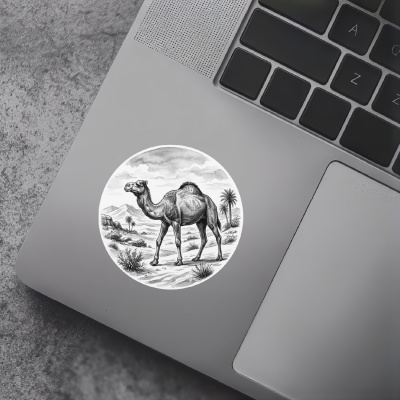 Kamel in der Wildnis Aufkleber Bunt - Ansicht 7