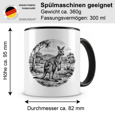 Tasse mit dem Motiv K�nguru in der Wildnis - Ansicht 2