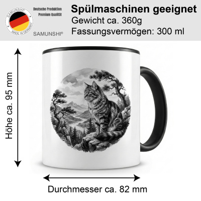 Tasse mit dem Motiv Katze in der Wildnis - Ansicht 2