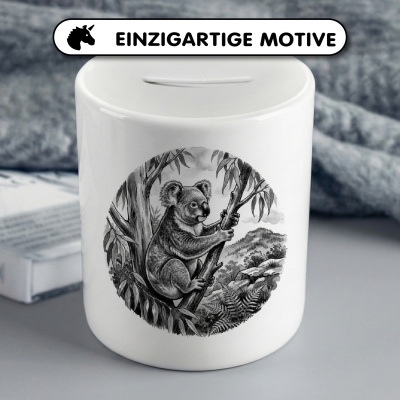 Spardose mit dem Motiv Koala in der Wildnis - Ansicht 3