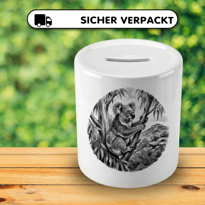 Spardose mit dem Motiv Koala in der Wildnis - Ansicht 4