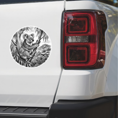 Koala in der Wildnis Aufkleber Bunt - Ansicht 2