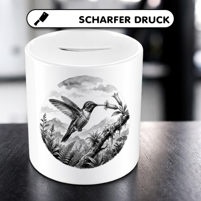 Spardose mit dem Motiv Kolibri in der Wildnis - Ansicht 5