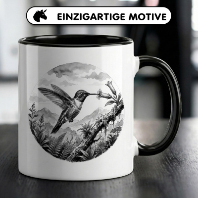 Tasse mit dem Motiv Kolibri in der Wildnis - Ansicht 3