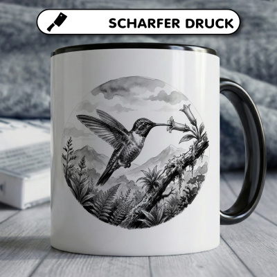 Tasse mit dem Motiv Kolibri in der Wildnis - Ansicht 5