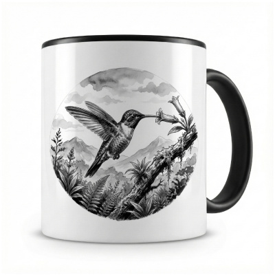 Tasse mit dem Motiv Kolibri in der Wildnis