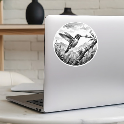 Kolibri in der Wildnis Aufkleber Bunt - Ansicht 5