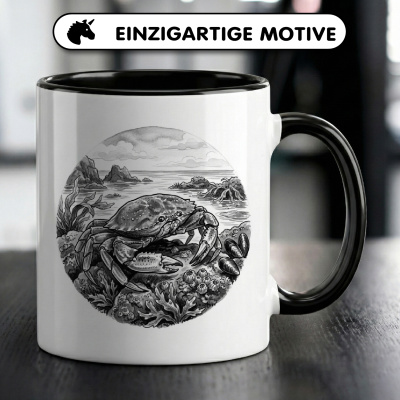 Tasse mit dem Motiv Krabbe in der Wildnis - Ansicht 3