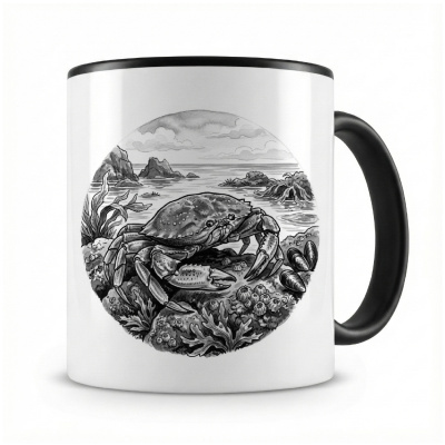 Tasse mit dem Motiv Krabbe in der Wildnis