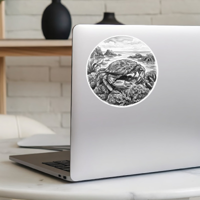 Krabbe in der Wildnis Aufkleber Bunt - Ansicht 5