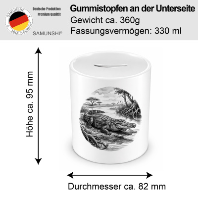 Spardose mit dem Motiv Krokodil in der Wildnis - Ansicht 2