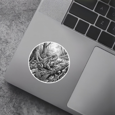 Kr�te in der Wildnis Aufkleber Bunt - Ansicht 7