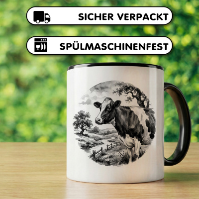 Tasse mit dem Motiv Kuh auf Weide - Ansicht 4
