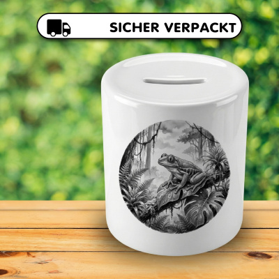 Spardose mit dem Motiv Laubfrosch in der Wildnis - Ansicht 4