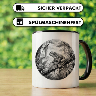 Tasse mit dem Motiv Laubfrosch in der Wildnis - Ansicht 4