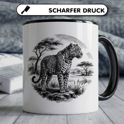 Tasse mit dem Motiv Leopard in der Wildnis - Ansicht 5