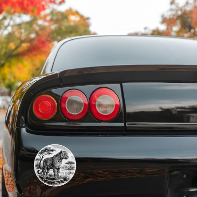 Leopard in der Wildnis Aufkleber Bunt - Ansicht 3