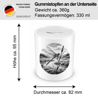 Spardose mit dem Motiv Libelle in der Wildnis - Ansicht 2