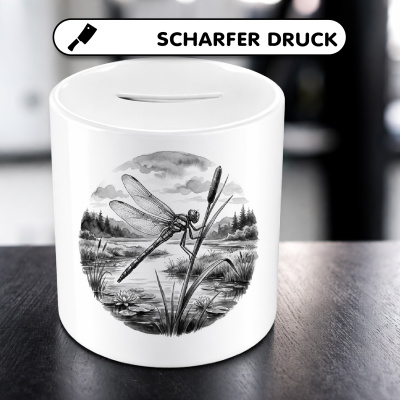 Spardose mit dem Motiv Libelle in der Wildnis - Ansicht 5