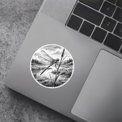 Libelle in der Wildnis Aufkleber Bunt - Ansicht 7