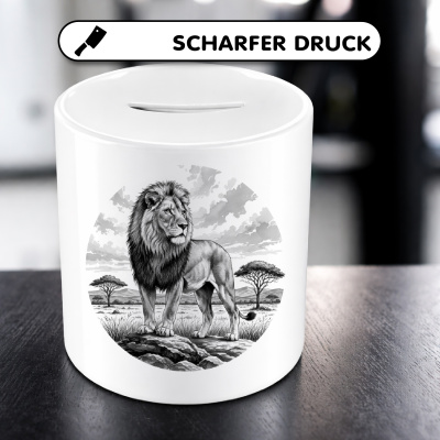 Spardose mit dem Motiv L�we in der Wildnis - Ansicht 5