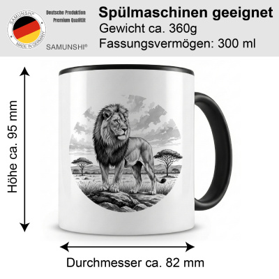 Tasse mit dem Motiv L�we in der Wildnis - Ansicht 2